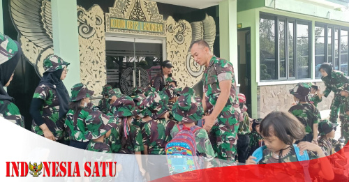 Kodim 0812/Lamongan Sambut Kunjungan PAUD Kencana Putra